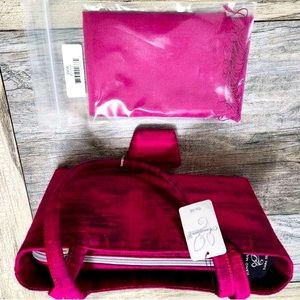 Pink purse and pink scarf